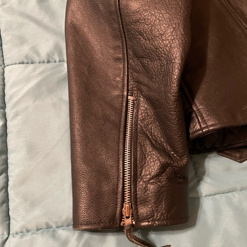 Ladies motorcycle black Leather Jacket 100% leather - Picture 5 of 7